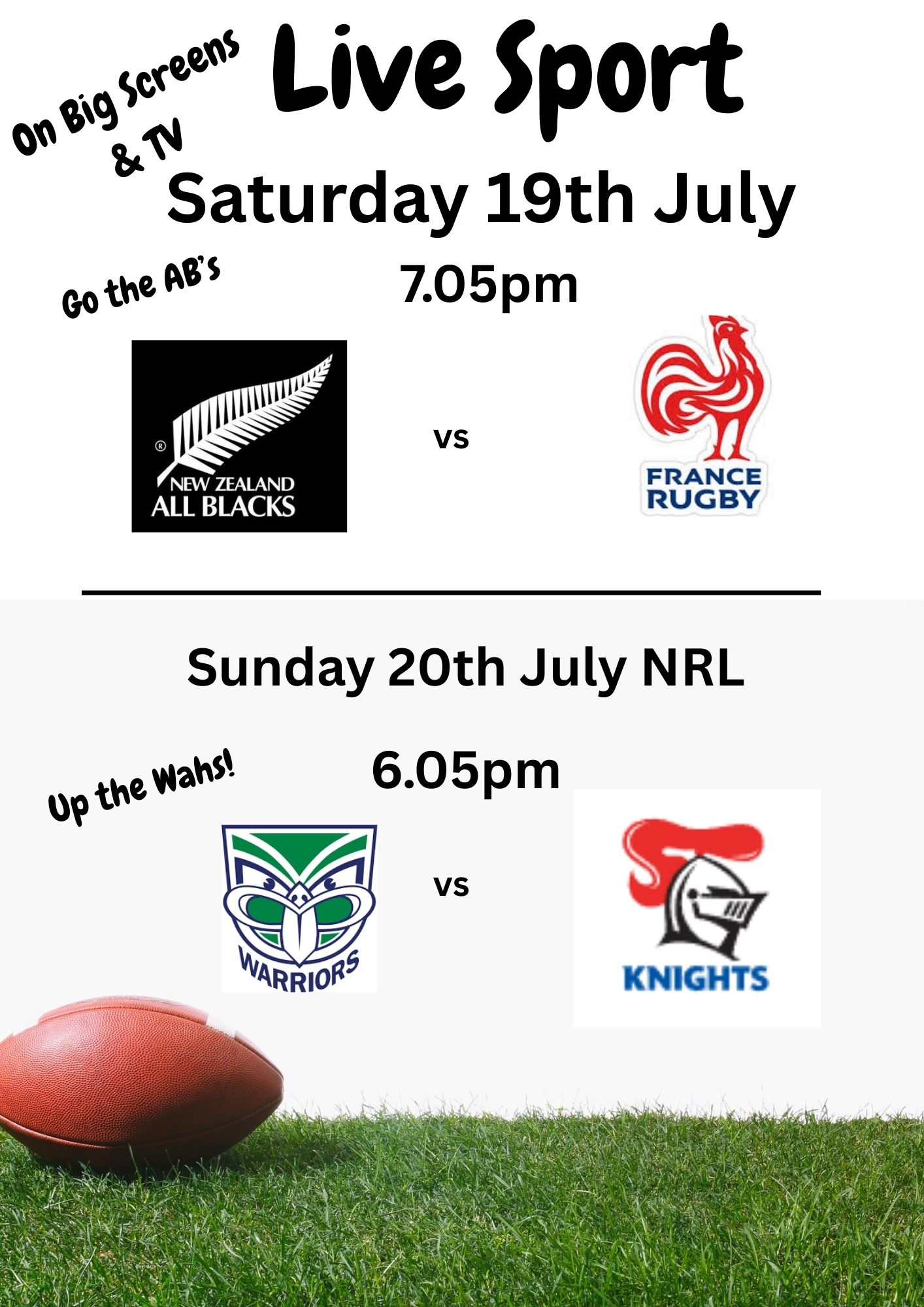 19th 20th July Live Sport