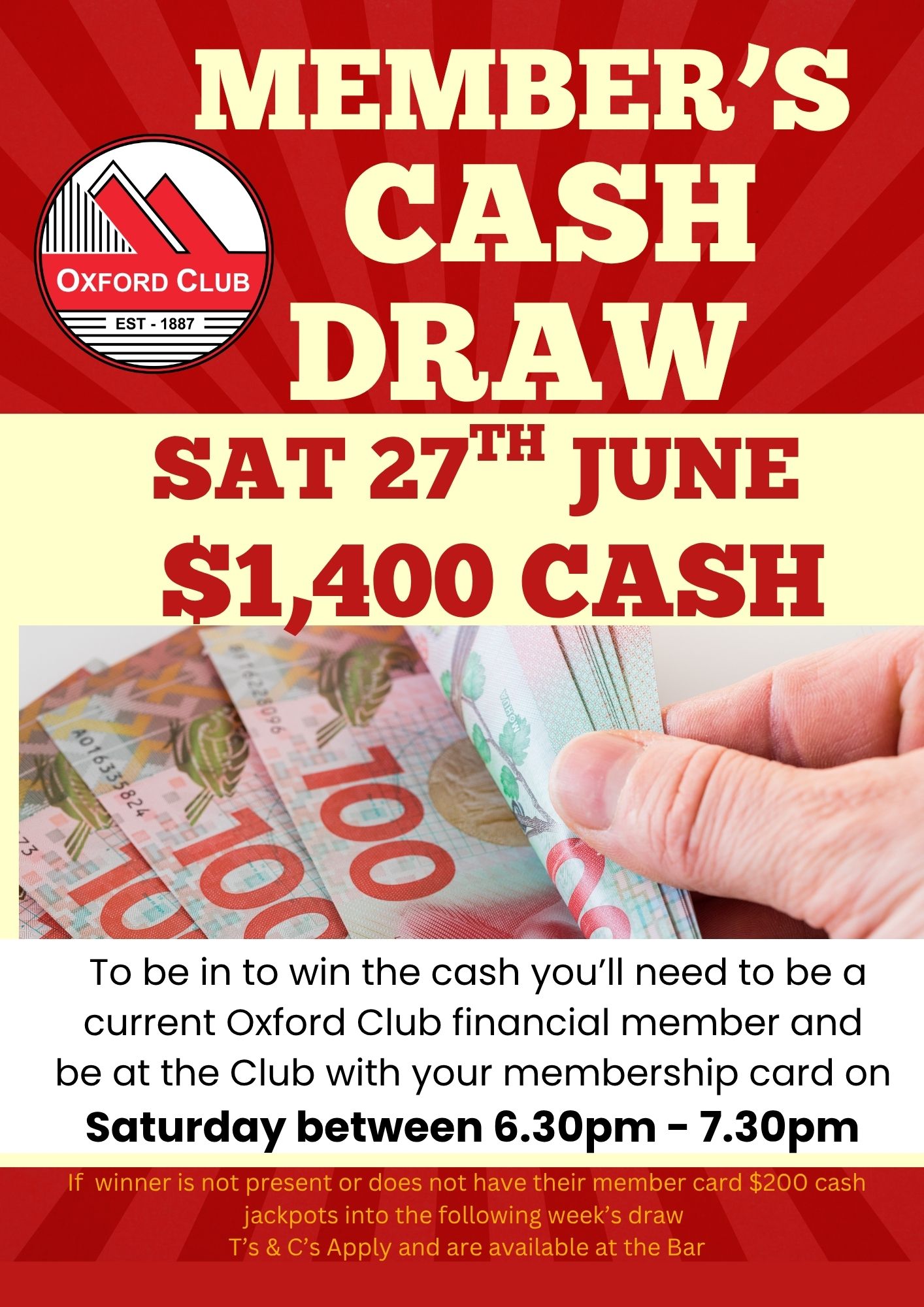 Cash Draw 27th June