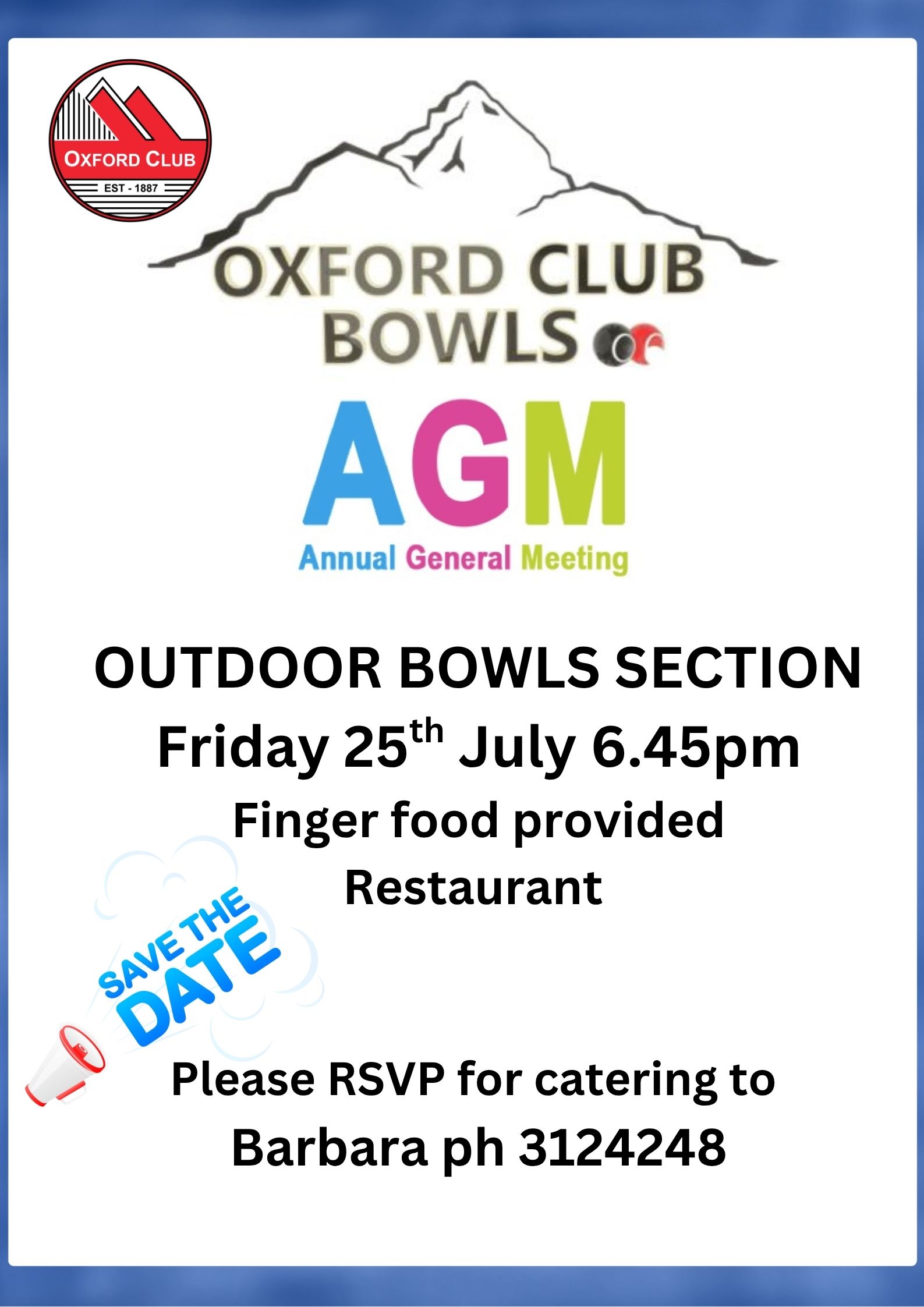 Outdoor Bowls AGM 25