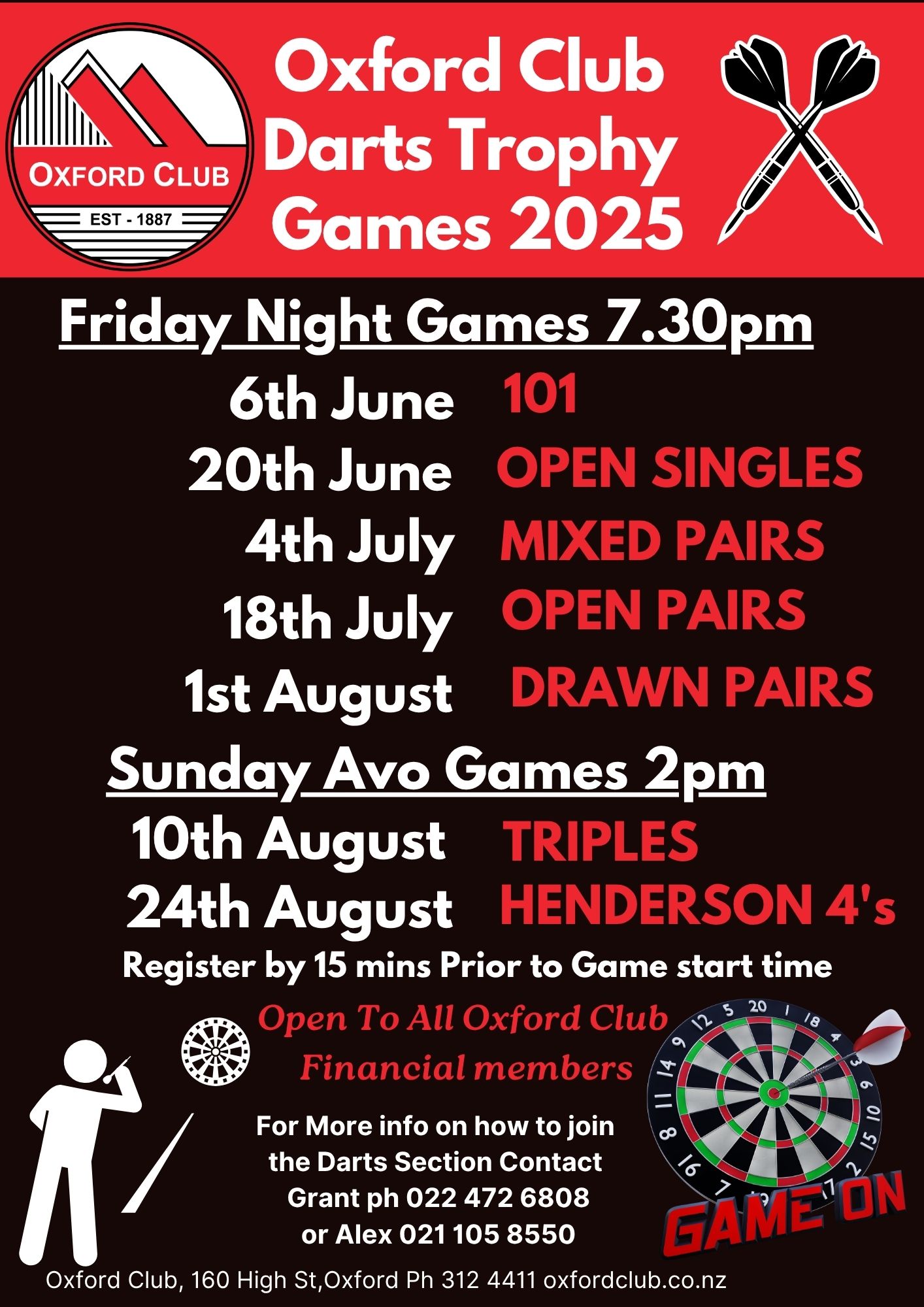Oxford Club Darts Trophy Games 2025 1